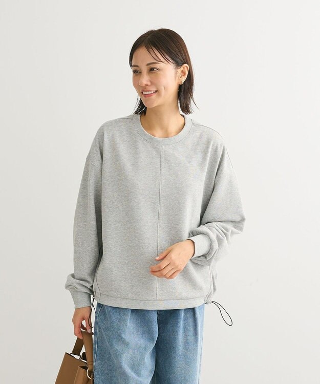 Green Parks ドロストミニ裏毛プルオーバー Gray Mixture