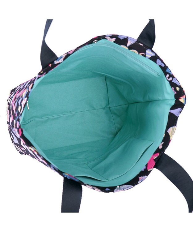 tsumori chisato CARRY コットンハート プリント ハンドバッグ トートバッグ Mサイズ ブラック