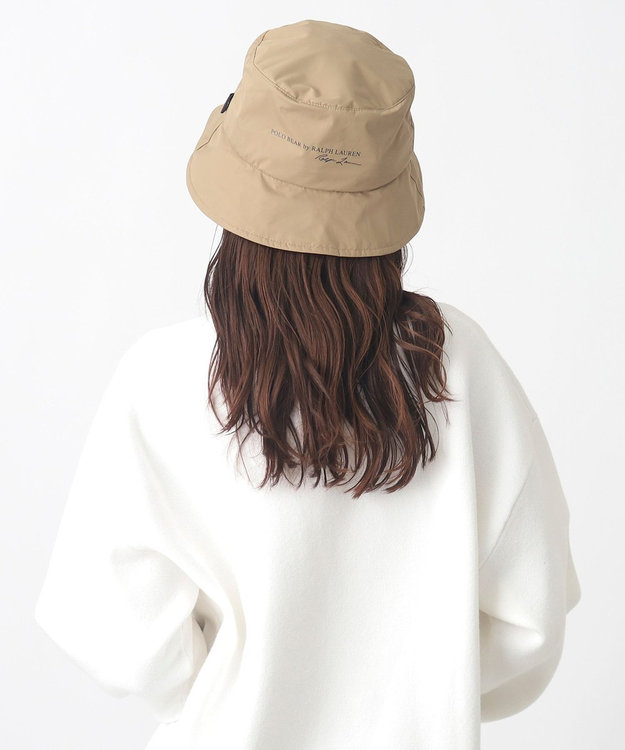 MOONBAT POLO RALPH LAUREN レインハット FLAG BEAR 撥水 ポケッタブル キャメル