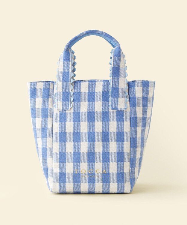 TOCCA 【WEB＆一部店舗限定】WAVES HANDLE TOTE トートバッグ ブルー系