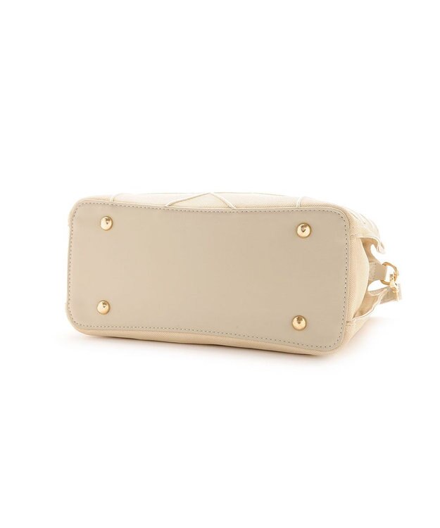 MioFIRANO カジュアルシッククロスラインハンドバッグ 2WAY チャーム付き　FIRANO フィラノ IVORY