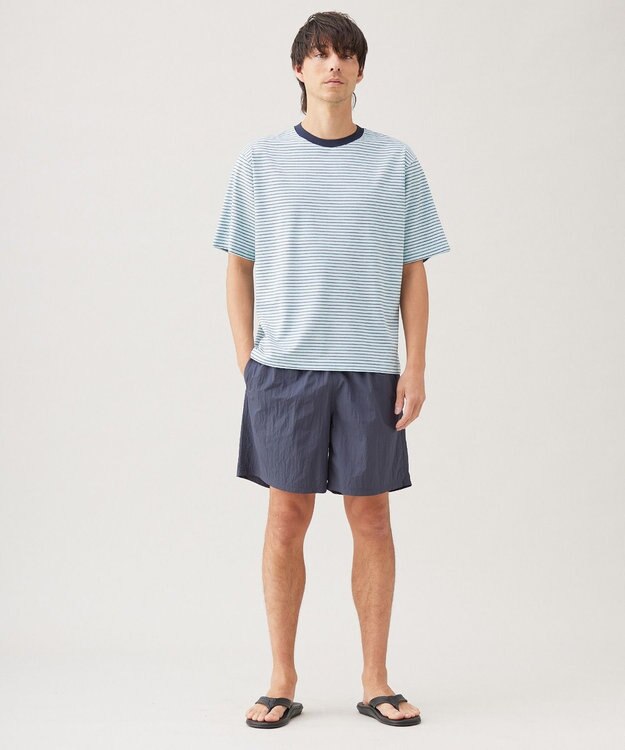 UNFILO MENS 【OCEANS 雑誌・web 掲載】スマート ストレッチ TEE【男女兼用/ギフトにもおすすめ】 ライムボーダー