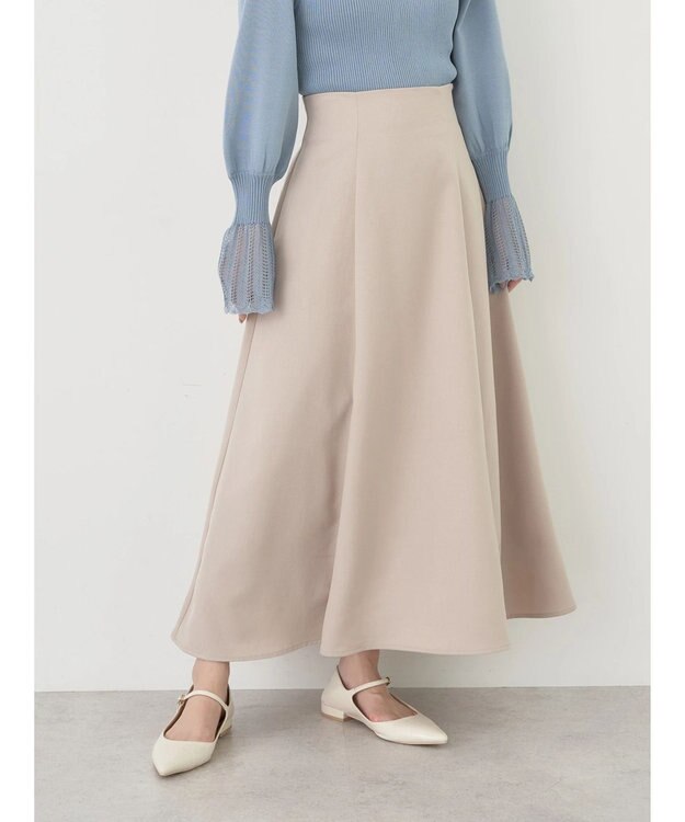 earth music&ecology すきな丈フレアスカート Beige