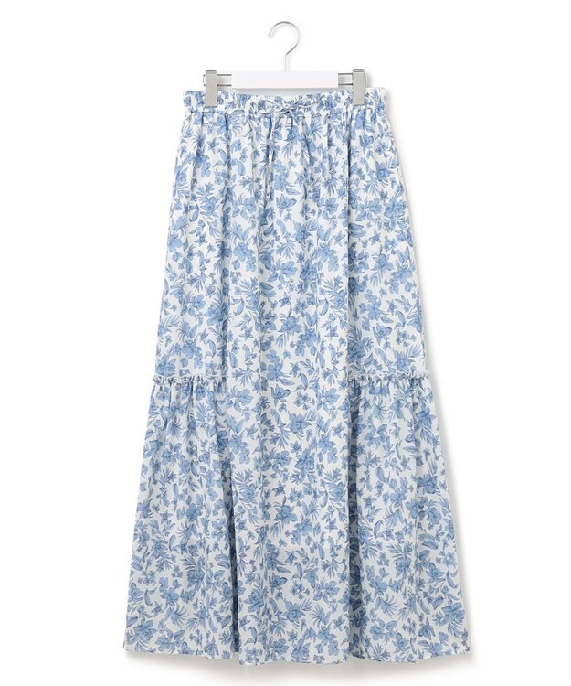 23区 【SLOW/一部店舗限定】ボタニカルプリント スカート ブルー系5