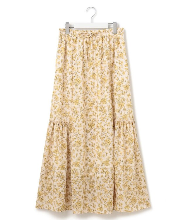 23区 S 【SLOW/一部店舗限定】ボタニカルプリント スカート イエロー系5