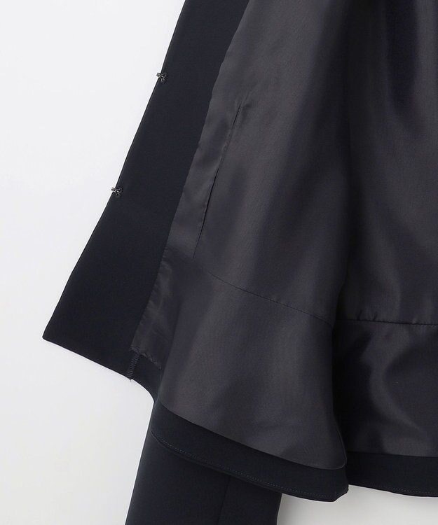 組曲 L 【WEB限定・KUMIKYOKU NAVY】コンフォータブルドレープ ノーカラージャケット ネイビー系