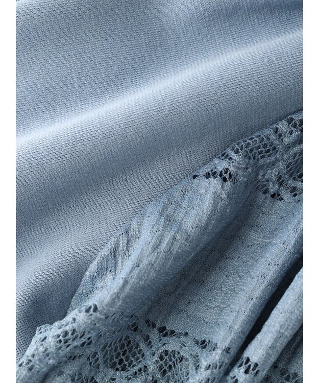 earth music&ecology フレア袖レースプルオーバー Sax