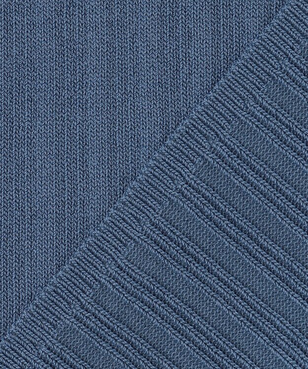 ANY SIS L 【洗える】レーシ－ディテールフレンチ ニット ダークブルー