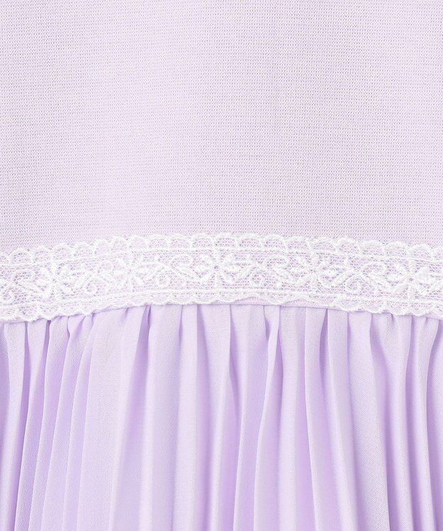 ANY KIDS 【2点セット】リボンボレロジャケット+シフォンプリーツ ワンピース ラベンダー