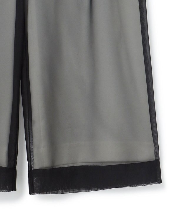 ICB 【洗える】 シアーレイヤードパンツ ブラック系