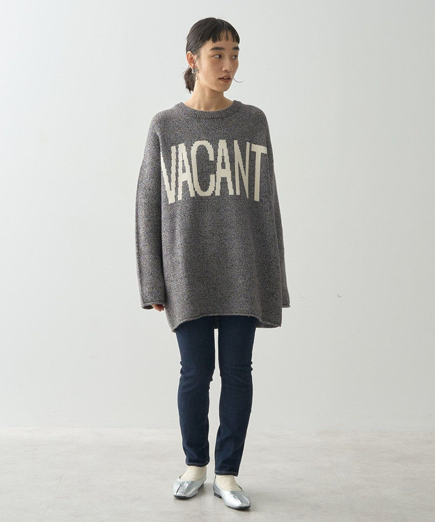 AMERICAN HOLIC バイパチＶＡＣＡＮＴロングニットプルオーバー Gray Mixture