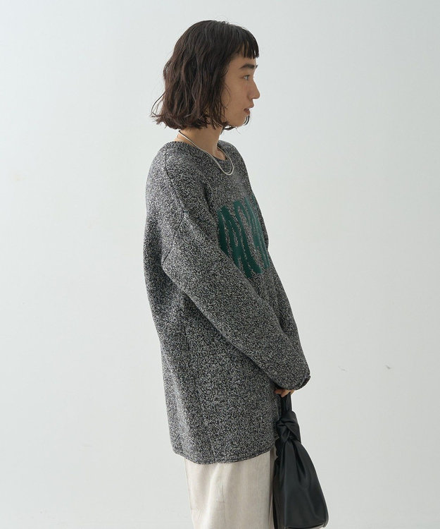 AMERICAN HOLIC バイパチＶＡＣＡＮＴロングニットプルオーバー Black