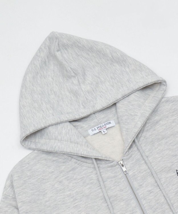 WEGO 【WEB限定/ユニセックス着用ITEM/25年秋冬新作/SMLサイズ展開】別注U.S.POLO ASSN.　ZIPパーカー 杢グレー