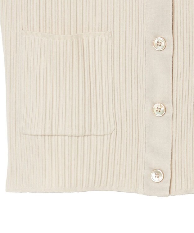 JOSEPH 【洗える】ファインリブメリノ　カーディガン Quail