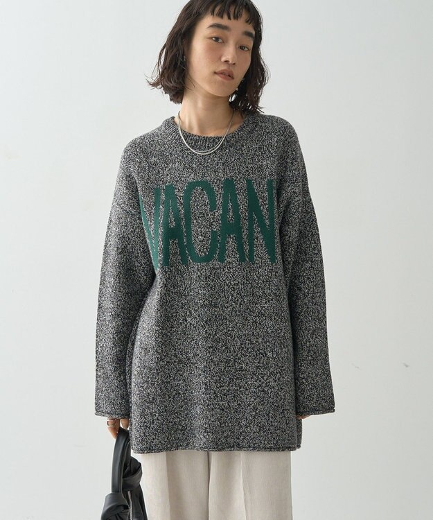 AMERICAN HOLIC バイパチＶＡＣＡＮＴロングニットプルオーバー Black