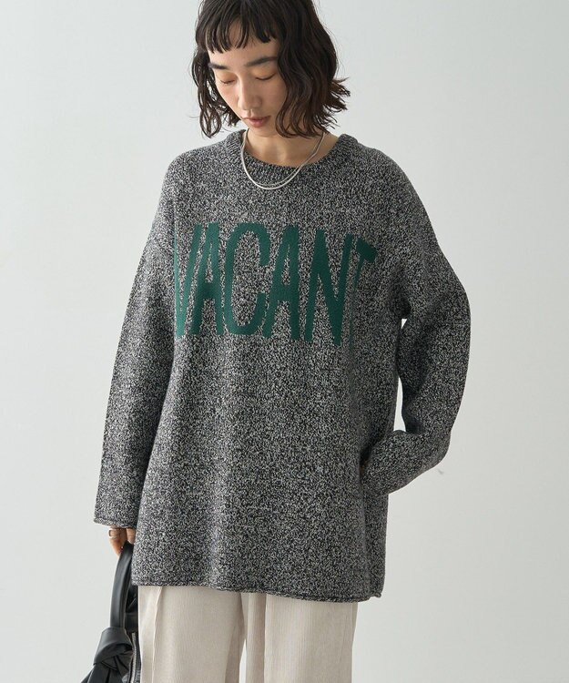 AMERICAN HOLIC バイパチＶＡＣＡＮＴロングニットプルオーバー Black