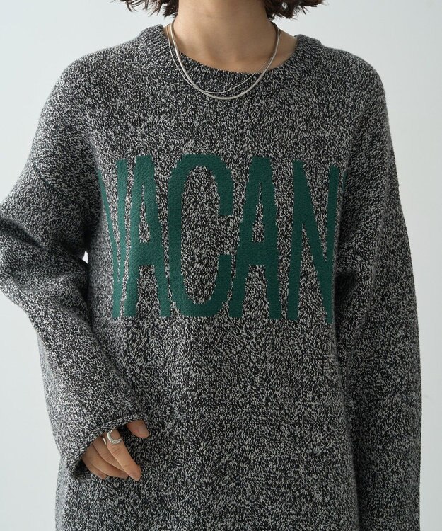 AMERICAN HOLIC バイパチＶＡＣＡＮＴロングニットプルオーバー Black