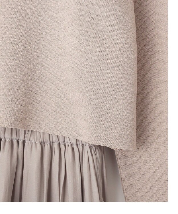 YECCA VECCA 【2点SET】カーディガンセットワンピース Gray Beige