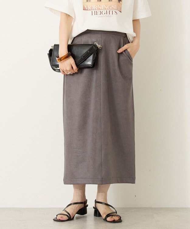 AMERICAN HOLIC フェイクレザーダンボールスカート Charcoal Gray