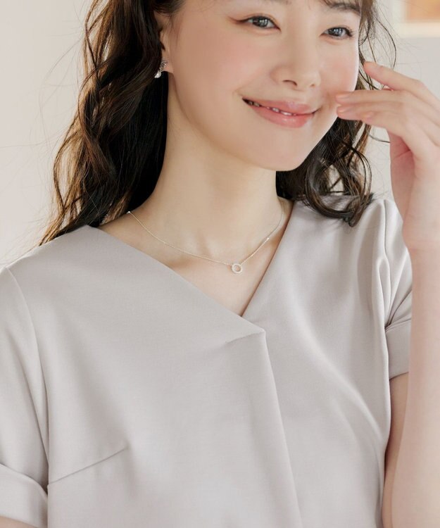 Tiaclasse 【UVカット・吸水速乾】 “きれい見え” バックフレアチュニック グレージュ