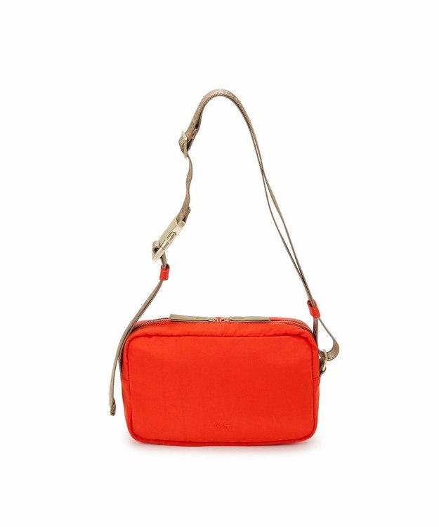 TOPKAPI 【Breath TOPKAPI】Freely フリーリー ナイロン ロゴテープ  スクエア ショルダーバッグ オレンジ