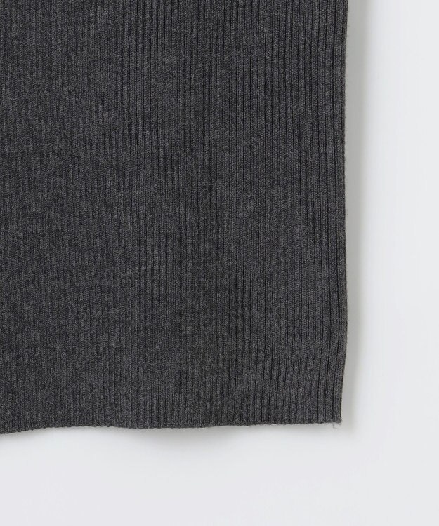 Feroux シアーフリル・ハイネックリブプルオーバー グレー系