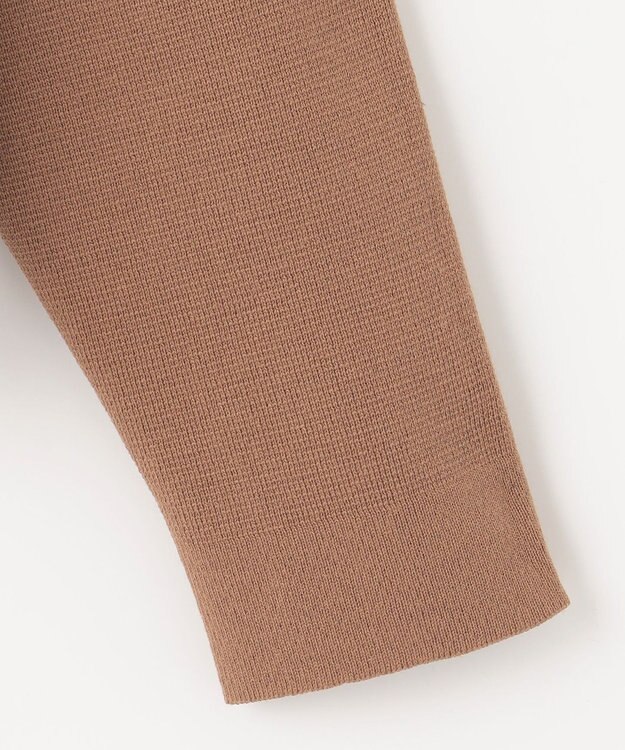 ANY 【UVカット・洗濯機可】クロップド丈スナップカーディガン キャメル