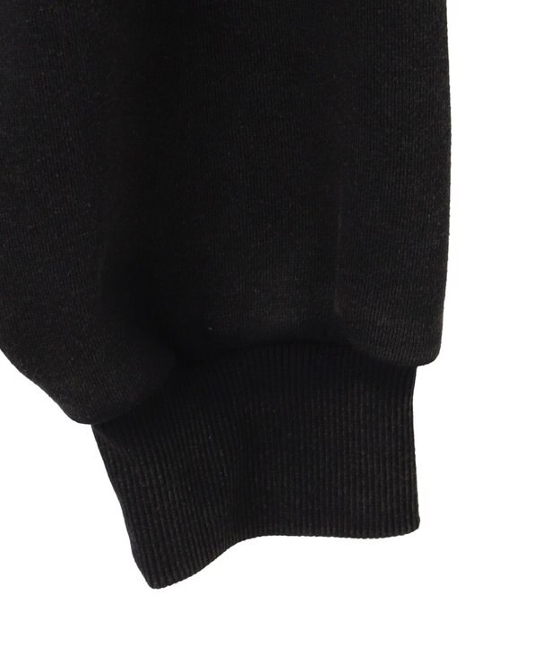 WEGO エンジェルプリントショートプルパーカー ブラック