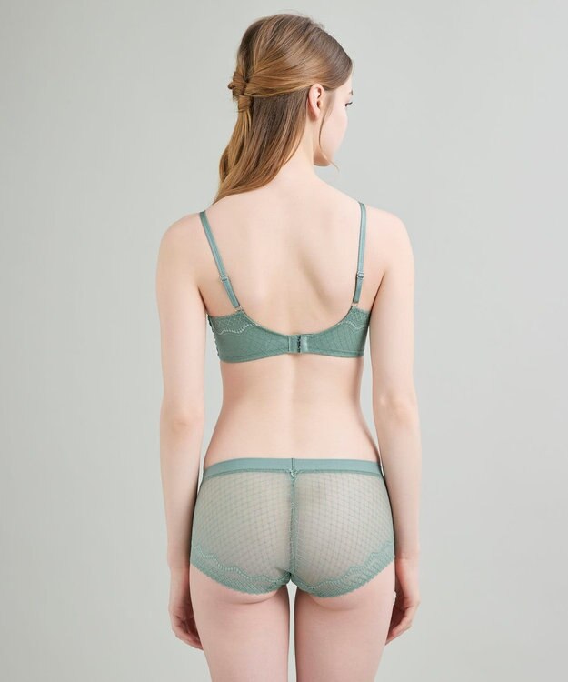 une nana cool 【リニューアル】364ブラ レース ノンワイヤーブラ オリーブ