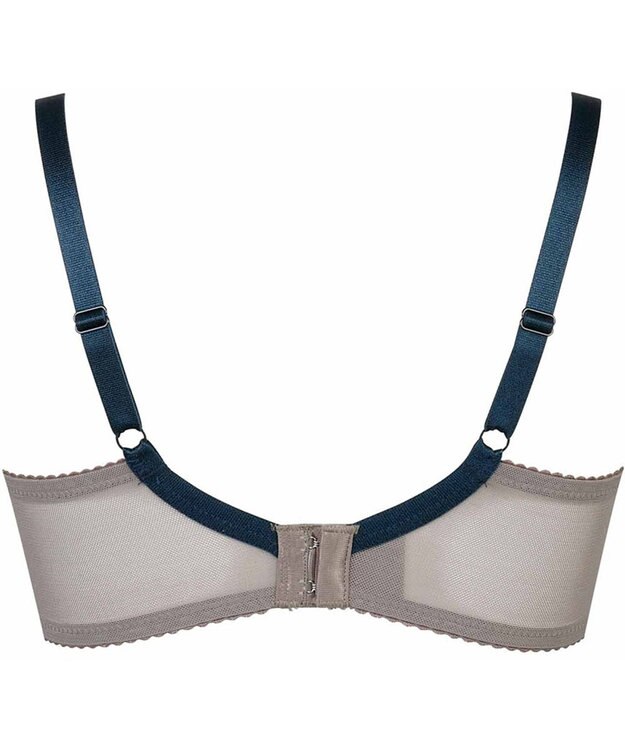 WACOAL 【リボンブラ 脇すっきり】 ブラジャー 脇高設計 着やせシルエット 谷間をメイクしてキープ Gカップまで対応 大きいサイズ レディース BRB433 /ワコール グレー