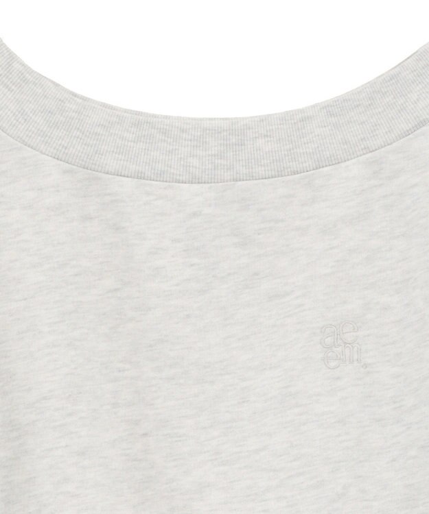 earth music&ecology ショート丈ワンポイント刺繍オフショルスウェット Oatmeal