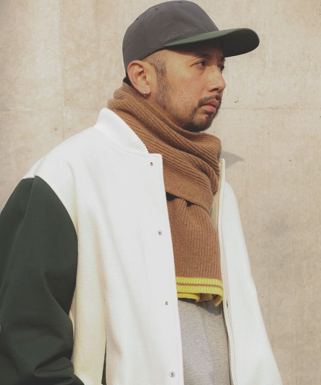 J.PRESS MEN 【WEB限定】スクール ラインマフラー キャメル系1