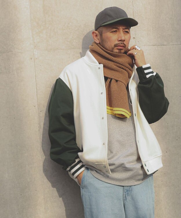 J.PRESS MEN 【WEB限定】スクール ラインマフラー キャメル系1