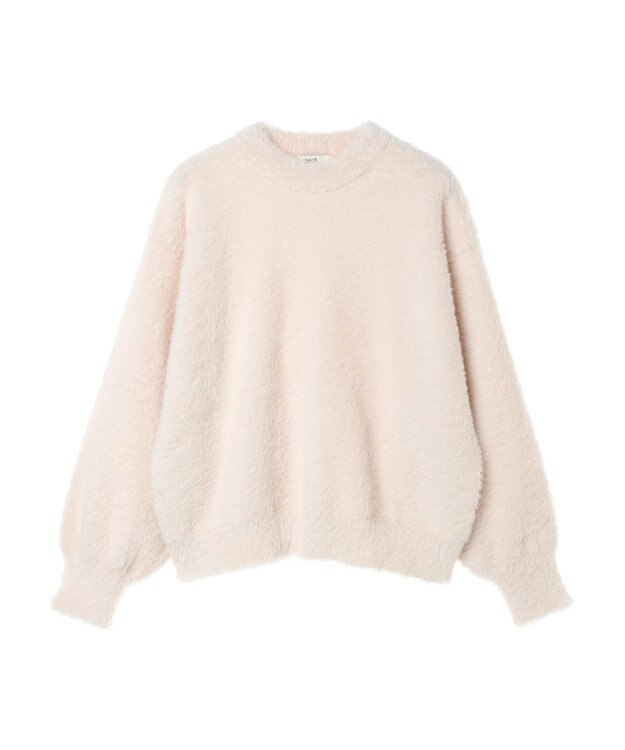 earth music&ecology ロングシャギーハイネックプルオーバー Ivory