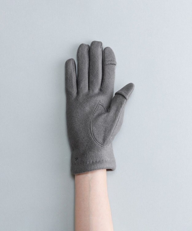 ORuKuBET おひるねねこ刺繍ジャージグローブ(WOMEN)【タッチパネル対応】 グレー