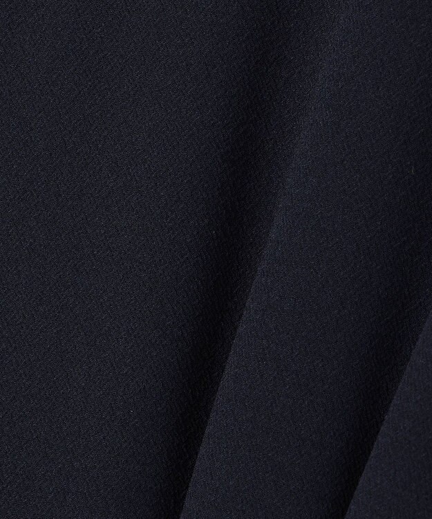 ANY SIS 【洗える】パール調ラインフレア ワンピース ネイビー