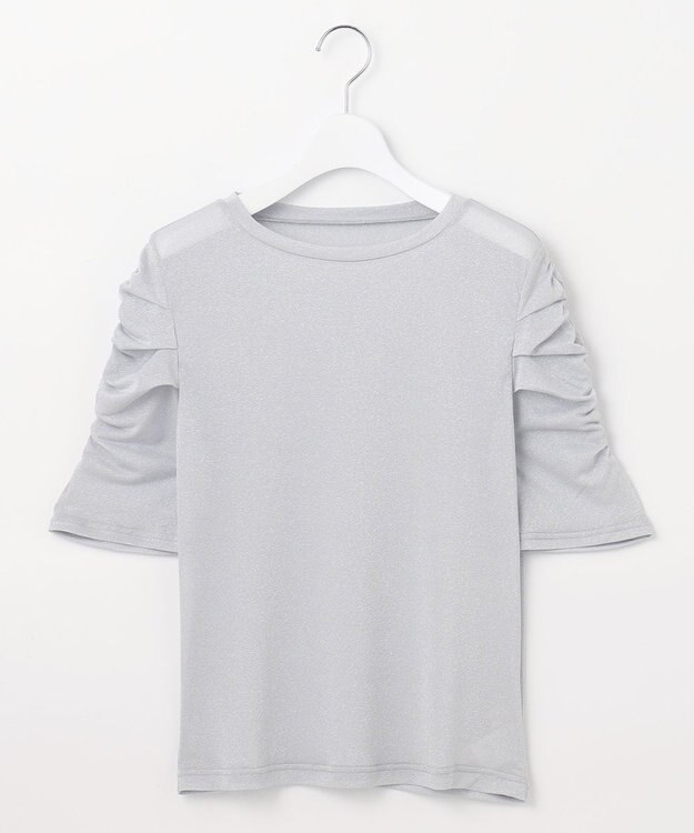 Feroux 【洗える】パワショル トップス ライトグレー系