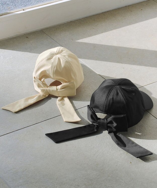 Tiaclasse オーバーリボンキャップ アイボリー