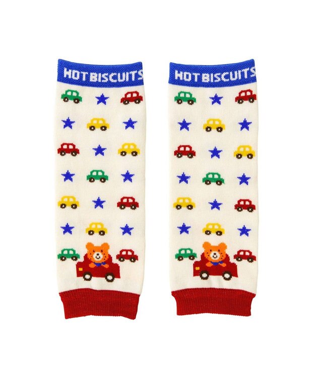 MIKI HOUSE HOT BISCUITS ドライブビーンズ＆お花キャビット レッグウォーマー マルチカラー