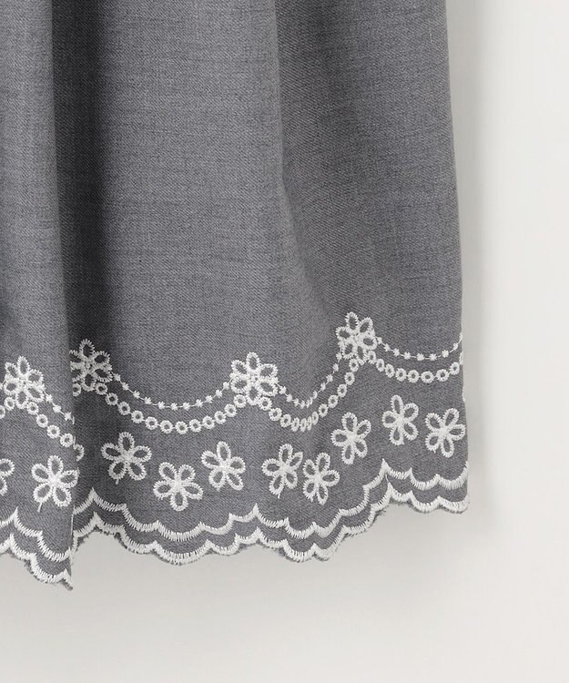 ANY KIDS 【2点セット】ジャケット＋裾刺繍ワンピース グレー