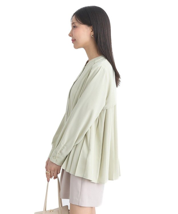 earth music&ecology バックプリーツブラウス Mint Green