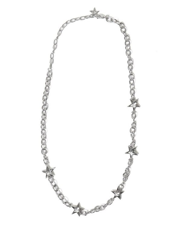 WEGO Lスターチェーンネックレス シルバー