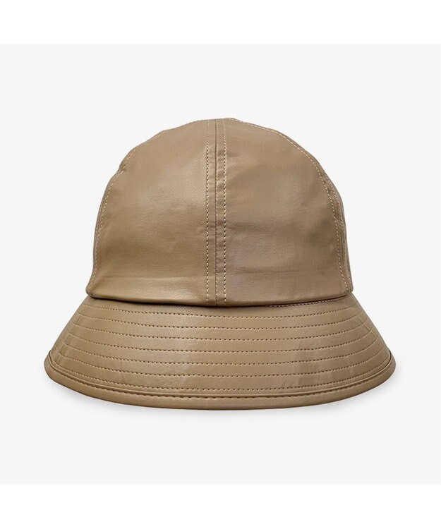林八百吉商店 un chapeau エコレザーメトロハット ベージュ