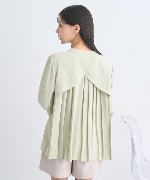 earth music&ecology バックプリーツブラウス Mint Green