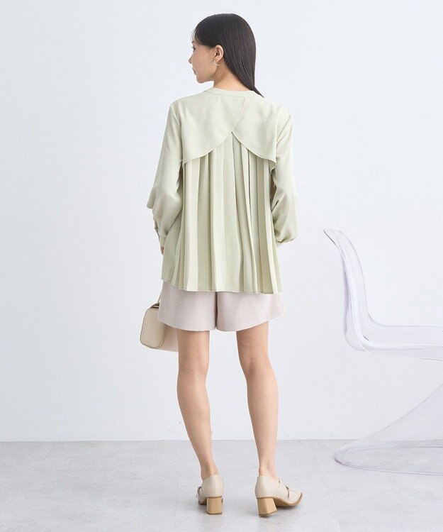 earth music&ecology バックプリーツブラウス Mint Green