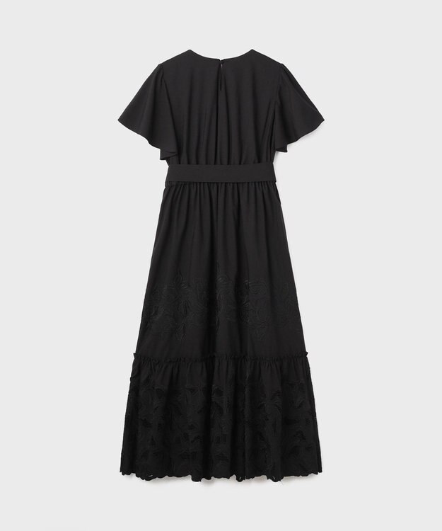 GRACE CONTINENTAL カットワーク刺繍ワンピース ブラック
