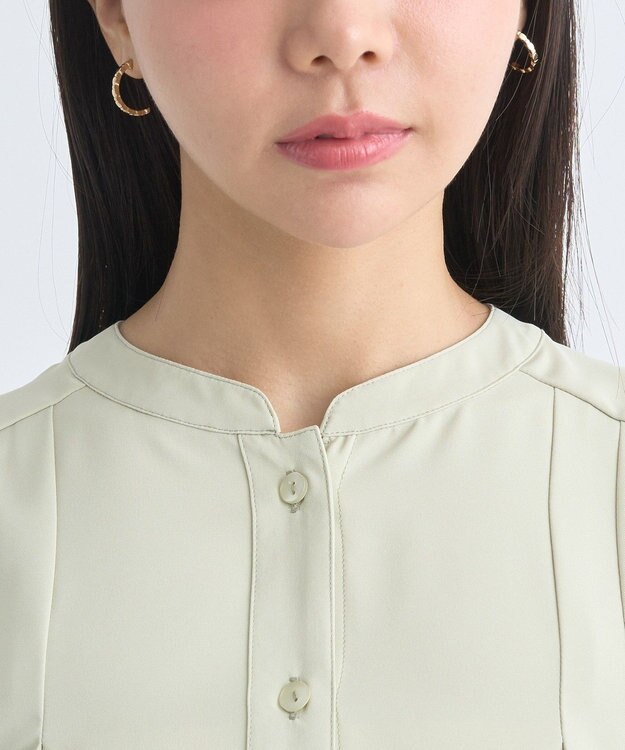 earth music&ecology バックプリーツブラウス Mint Green