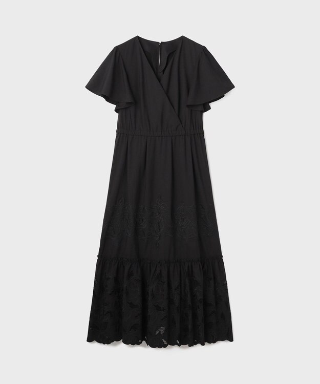 GRACE CONTINENTAL カットワーク刺繍ワンピース ブラック