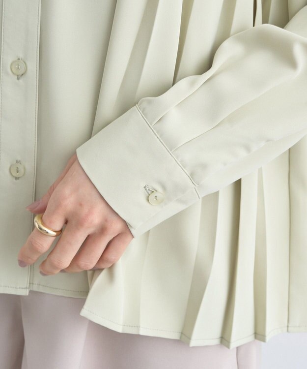 earth music&ecology バックプリーツブラウス Mint Green