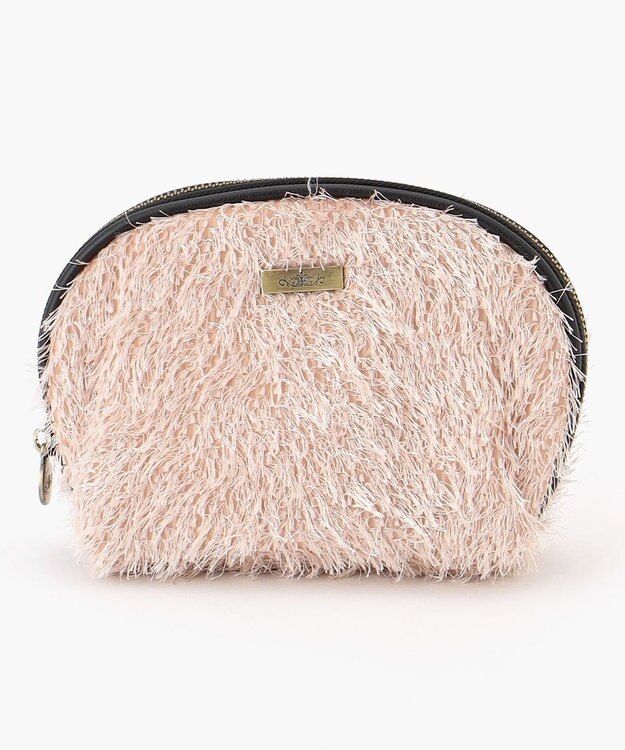 GRACE CONTINENTAL Fabricシェルポーチ-AW ピンク